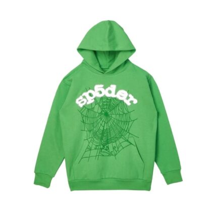 Green sp5der Web Hoodie