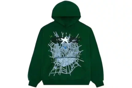 Hunter Green Sp5der Web Hoodie