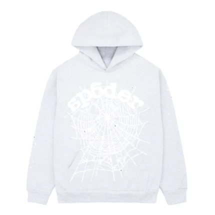 Sp5der Heather Grey Og Web Hoodie