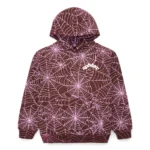 Sp5der Aop Brown Hoodie