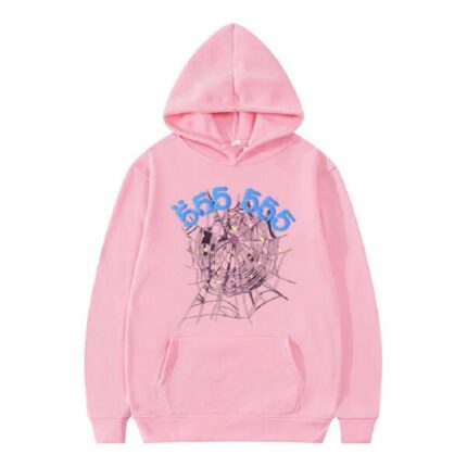 Sp5der 555555 Pink Hoodie