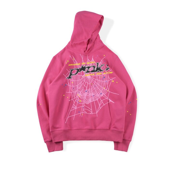 Sp5der P*NK Hoodie Dark Pink