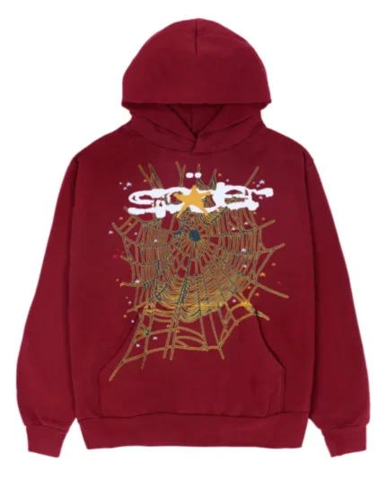 Spider Worldwide Hooded Sweatshirt Burgundy