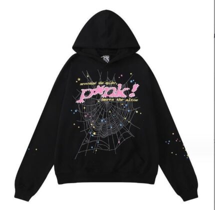 Sp5der P*nk V2 Hoodie Black